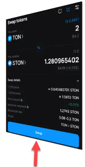 How to swap tokens on STON.fi 3