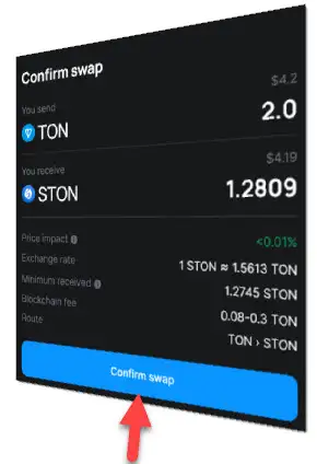 How to swap tokens on STON.fi 4