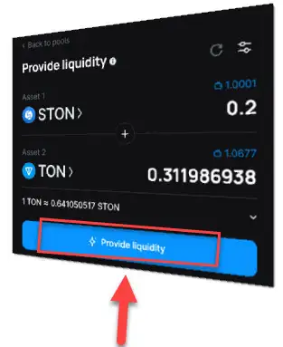 how to provide liquidity ston.fi 3