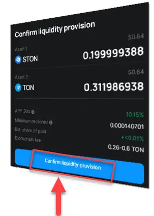 how to provide liquidity ston.fi 4