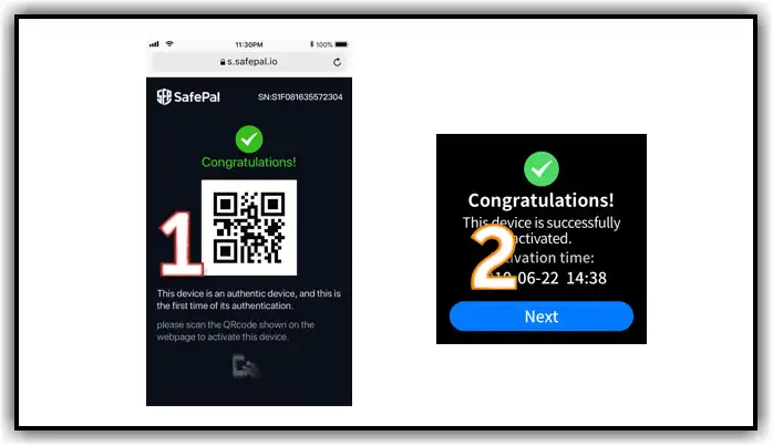 Guide to Using the SafePal S1 Hardware Wallet 5 Successful Authentication