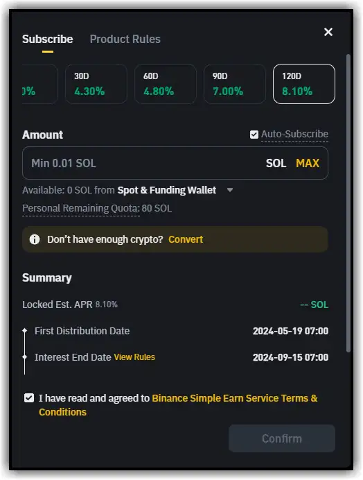 subscribe coin binance